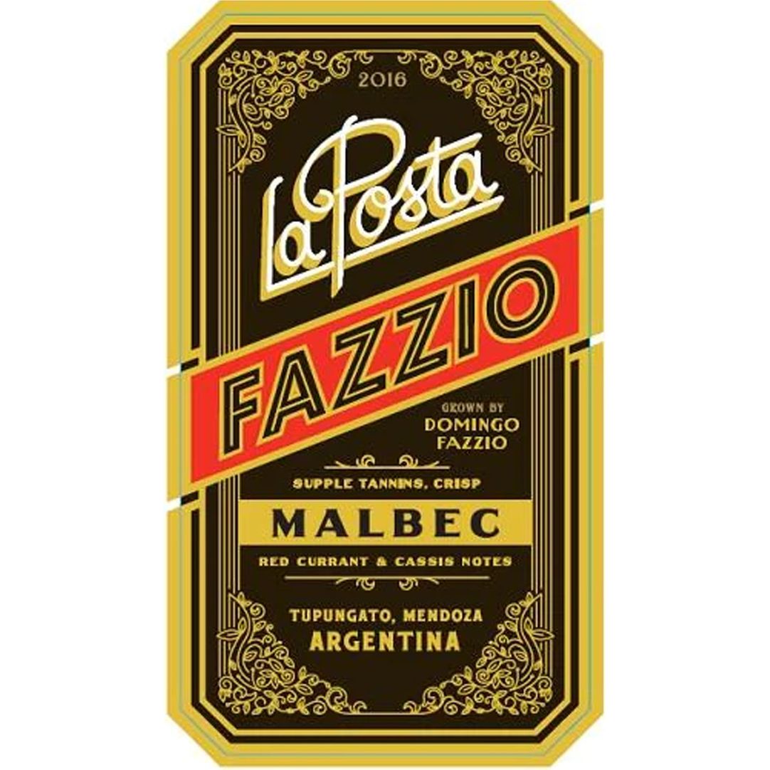 LaPostaArgentinaFazzioVineyardMalbec750ml La Posta Argentina Fazzio Vineyard Malbec 750ml - Image 1