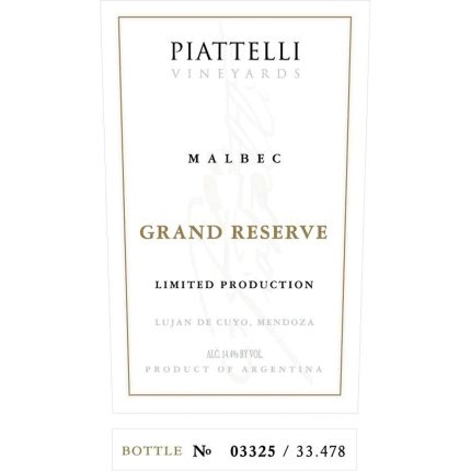 Piattelli Vineyards Mendoza Grand Reserve Malbec 750ml