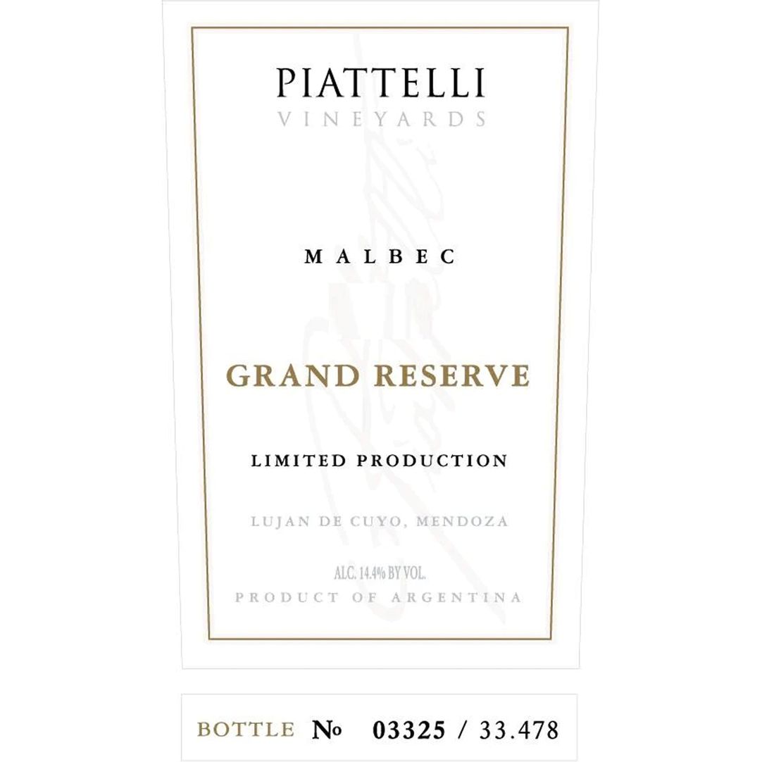 PiattelliVineyardsMendozaGrandReserveMalbec750ml Piattelli Vineyards Mendoza Grand Reserve Malbec 750ml - Image 1
