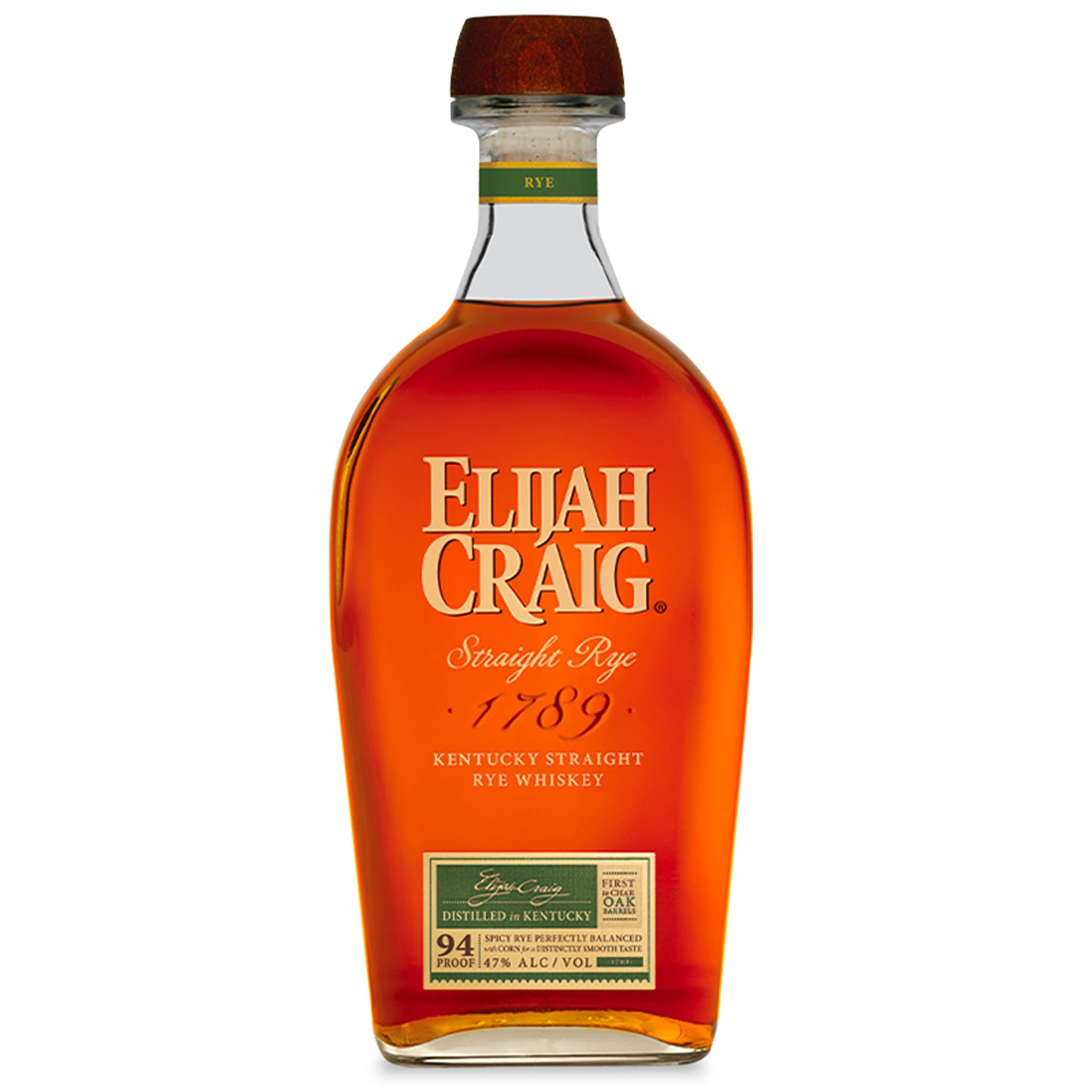 ecrye Elijah Craig Straight Rye Whiskey - Image 1