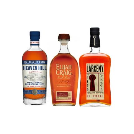 Heaven Hill 7 Year, Elijah Craig Small Batch, & Larceny Bourbon Value Bundle