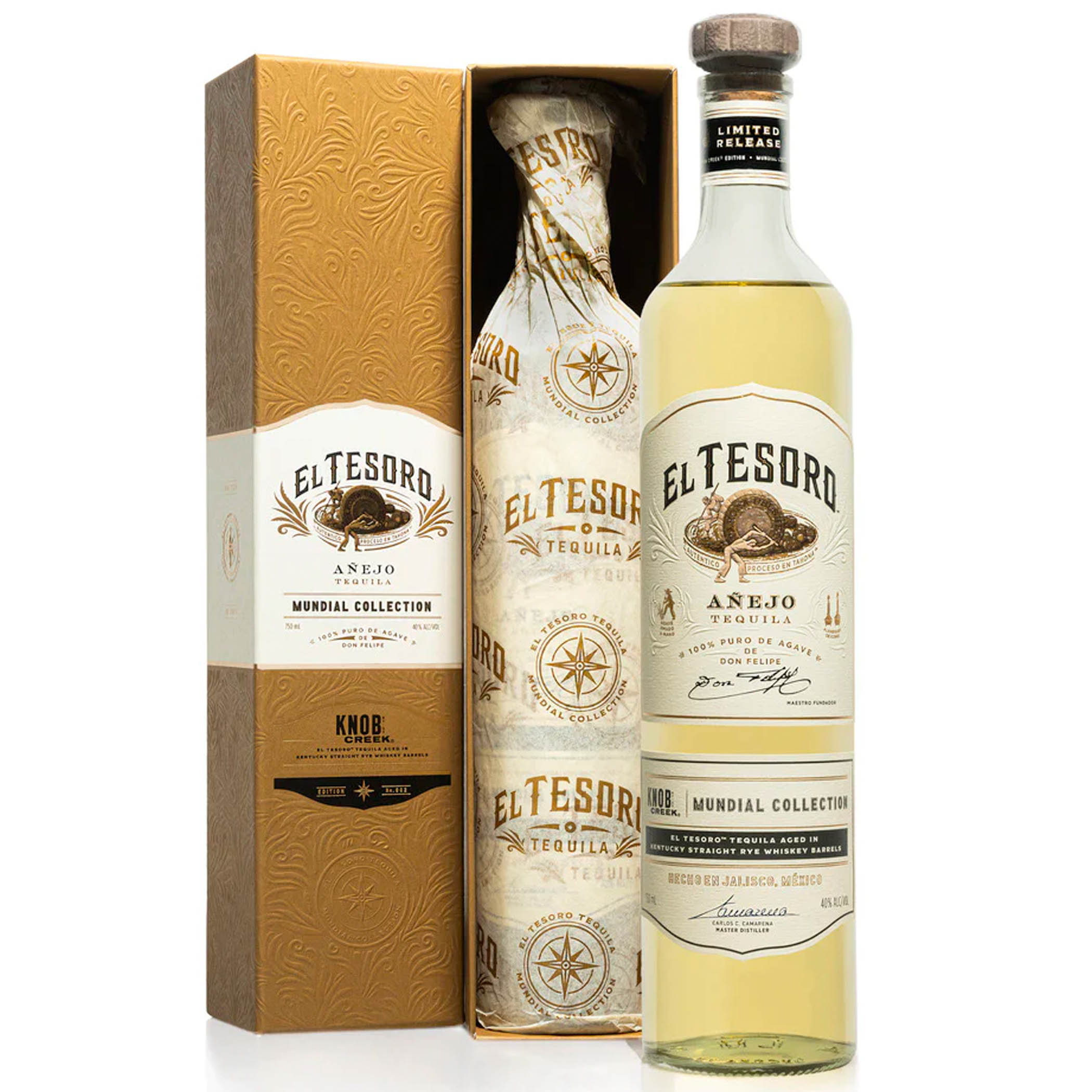 knob_cc589171-8364-4e59-884e-8fb27eb99f26 El Tesoro Mundial Collection: Knob Creek Edition Anejo Tequila - Image 1