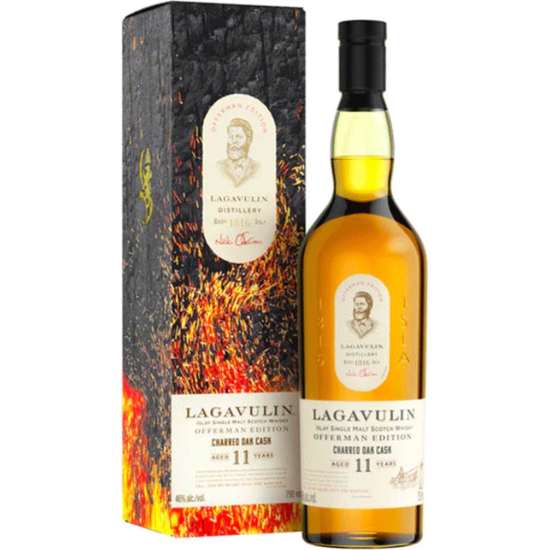 laga11 Lagavulin 11 Year Old Islay Single Malt Scotch Whisky Offerman Edition Charred Oak Cask - Image 1