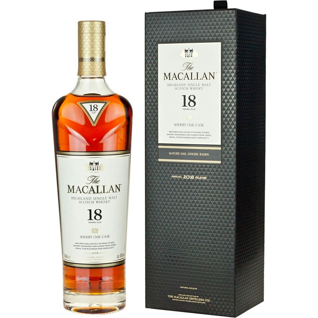mac18sherry The Macallan 18 Year Old Sherry Oak Scotch Whisky - Image 1