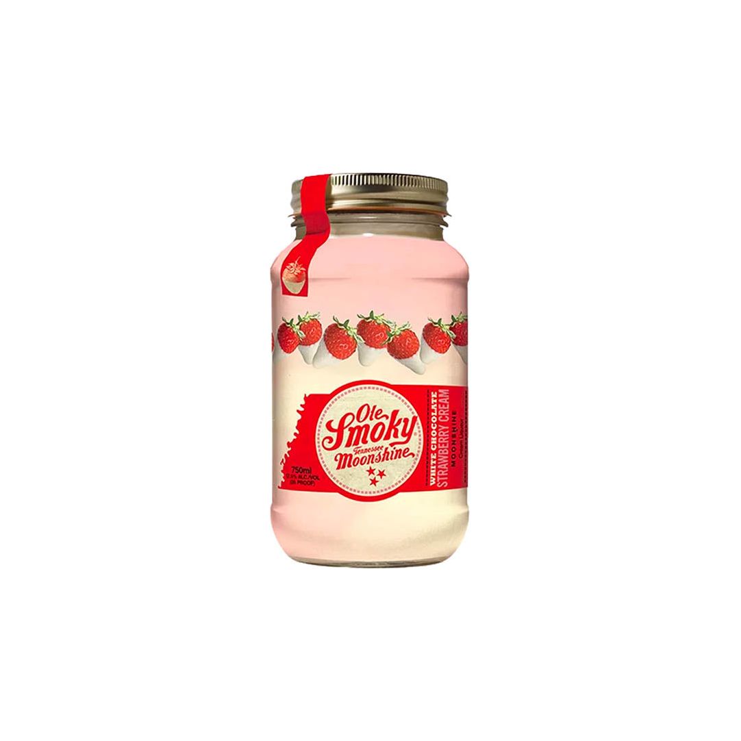 straw Ole Smoky White Chocolate Strawberry Cream Moonshine - Image 1
